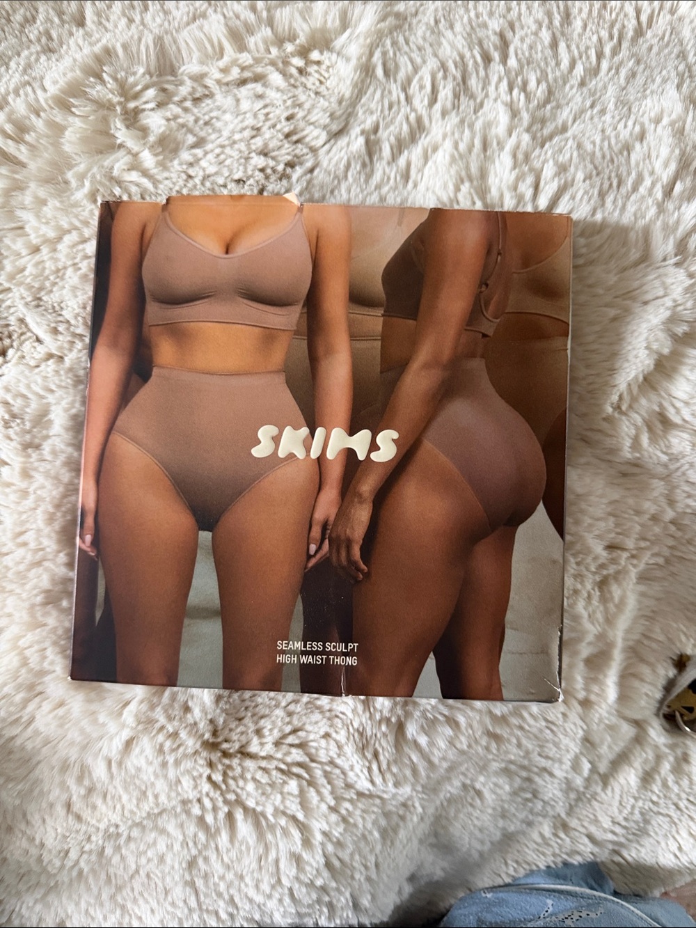 SKIMS Seamless Sculpt High Waist Thong — Brown Nude